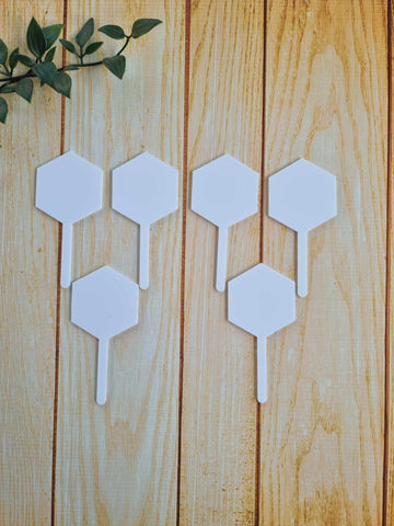 Cup Cake Toppers - Hexagon (Pack of 6)
