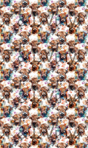 833 Highland Cow full sublimation Print
