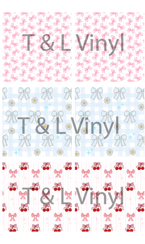846 Bows Cermaic Coaster  sublimation Print