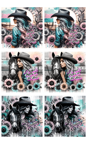 850 Western Country Cermaic Coaster  sublimation Print