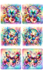 851 Butterflies Cermaic Coaster  sublimation Print