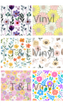 853 Mixed Floral Cermaic Coaster  sublimation Print