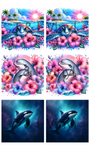 856 Under the sea Cermaic Coaster  sublimation Print