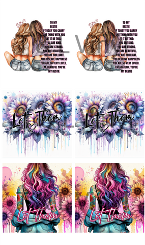 858 Let them Cermaic Coaster  sublimation Print