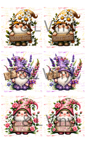 861 Coffee Gnomes Cermaic Coaster  sublimation Print