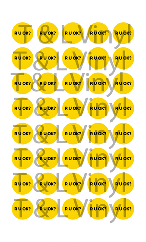 862 R U OK EARRINGS  sublimation Print