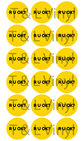 863 R U OK Keyrings sublimation Print