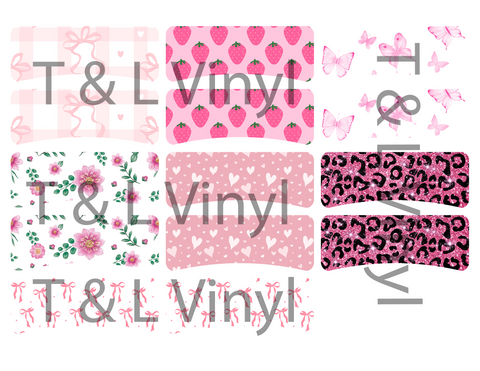 874 Pink Patter Clip Sublimation Print