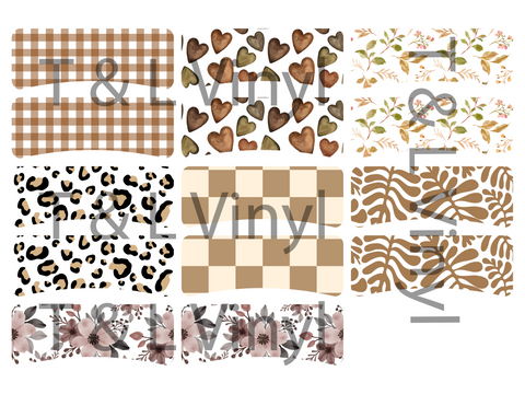 875 light brown Pattern Clip Sublimation Print