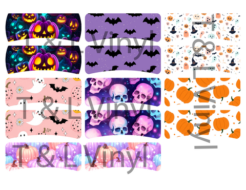 878 Halloween Pattern Clip Sublimation Print