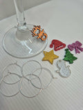 Wine Glass Christmas Charms