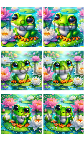 894 Frog Ceramic Square Coasters Sublimation Print