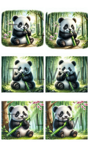 896 Panda Ceramic Square Coasters Sublimation Print