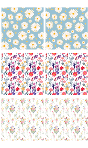 899 Floral Ceramic Square Coasters Sublimation Print