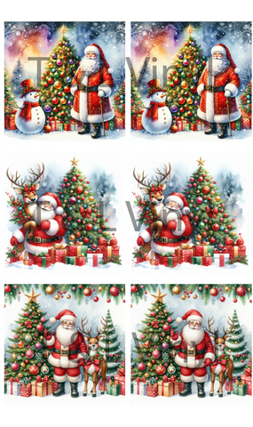 905 Santa for Ceramic Coasters Sublimation Print