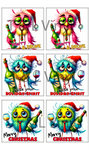 906 Funny Christmas for Ceramic Coasters Sublimation Print