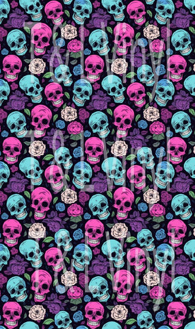 913 Rainbow Skulls Full Sublimation Print