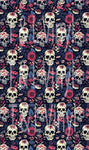 914 Floral Skulls Full Sublimation Print