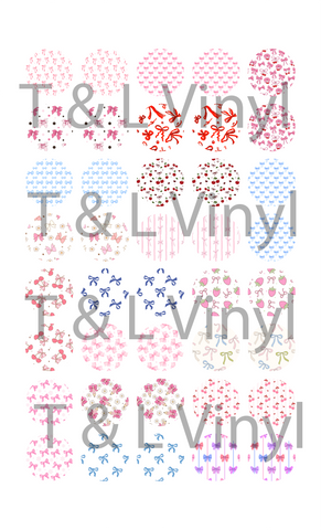 923 Bow Sublimation Earring Prints for 3cm Acrylic Earrings