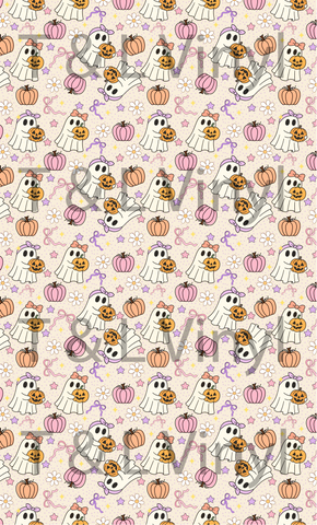 927 Cute Ghost Halloween Full Sublimation prints