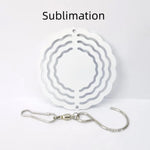 Blank Small 3 inch Aluminum Wind Spinner Sublimation