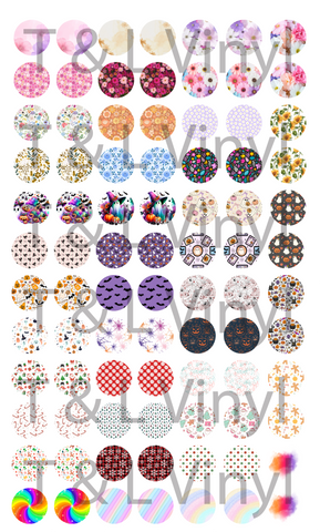 932 Mixed 2cm Earring  Sublimation prints