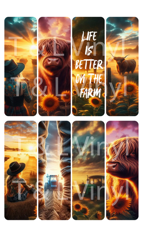 937 Country Bookmark Sublimation prints