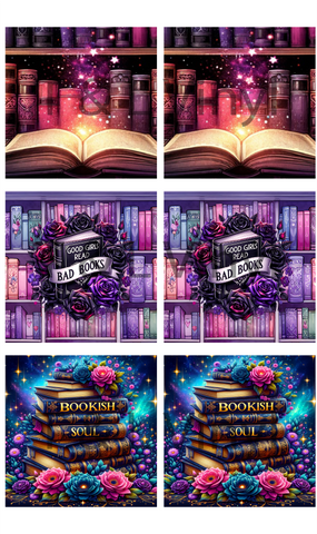 942  Books  Ceramic square coasters Sublimation Print