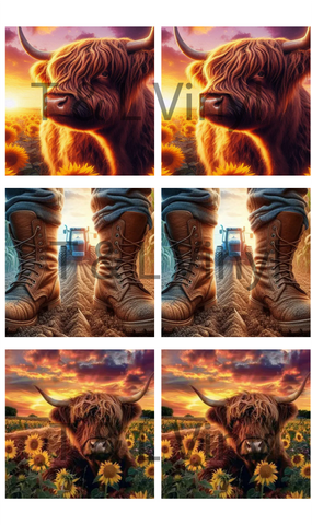 943 Country Ceramic square coasters Sublimation Print