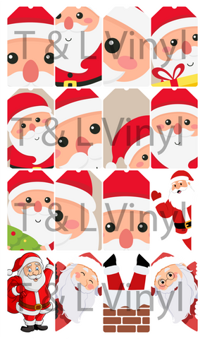 956 Santa Gift Tag Sublimation Print