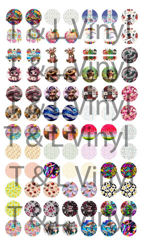 978 Mixed Earrings full  Sublimation Print