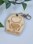 Wooden Father's Day Grillfather Keyring
