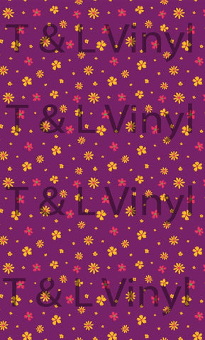 982 Purple Flower  full  Sublimation Print