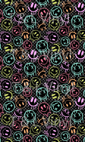 985 Smiley face full  Sublimation Print