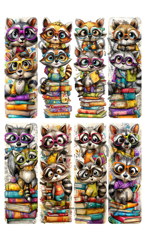 987 Racoon Bookmarks Sublimation Print