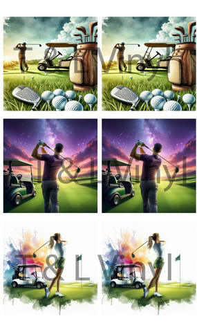 991 Golf Square Coaster prints
