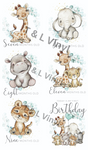 Jungle Animals Milestone Sublimation Sheet 19 (Perfect for our acrylic Milestone disc 12cm)