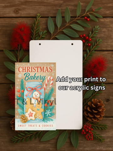 865 Christmas Bakery Sign sublimation Print