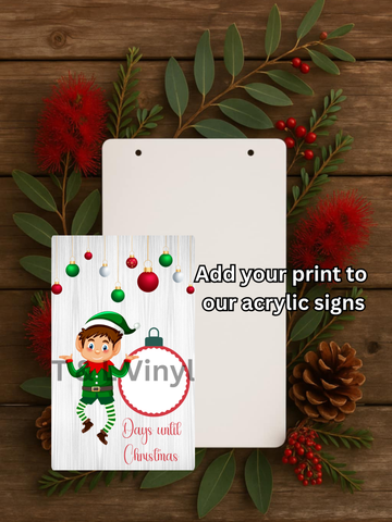 900 Elf Count down Sublimation Print
