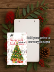 901 Christmas Tree Count Down Sublimation Print