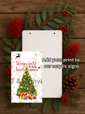 901 Christmas Tree Count Down Sublimation Print