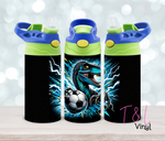 22 Dino and Soccer 12oz Sublimation Tumbler Print