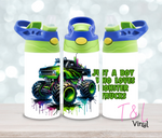 6 Monster Truck Boy 12oz Sublimation Tumbler Print