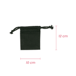 Black Calico Bags - 10cm x 12cm with Drawstrings