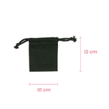 Black Calico Bags - 10cm x 12cm with Drawstrings