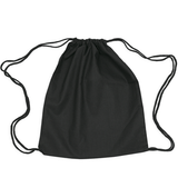 Black Back Pack Calico Bags - 35cm x 41cm with Drawstrings