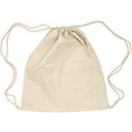Natural Back Pack Calico Bags - 35cm x 41cm with Drawstrings