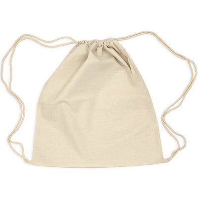 Natural Back Pack Calico Bags - 35cm x 41cm with Drawstrings