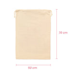 Blank Santa Sacks Natural Calico - 50cm x 70cm with Drawstrings