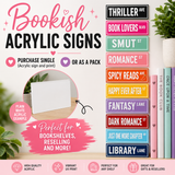 Acrylic Bookish Street Signs with print